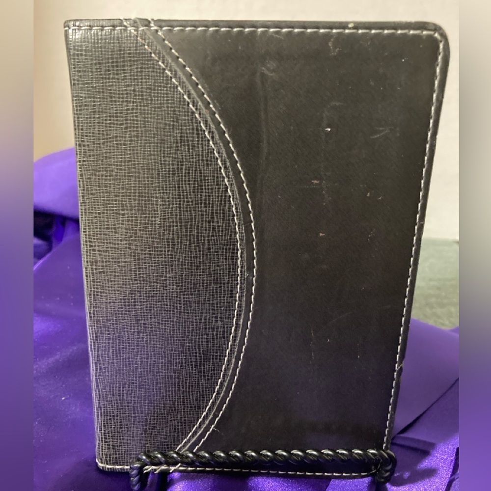 KJV Compact Bible black leather cover